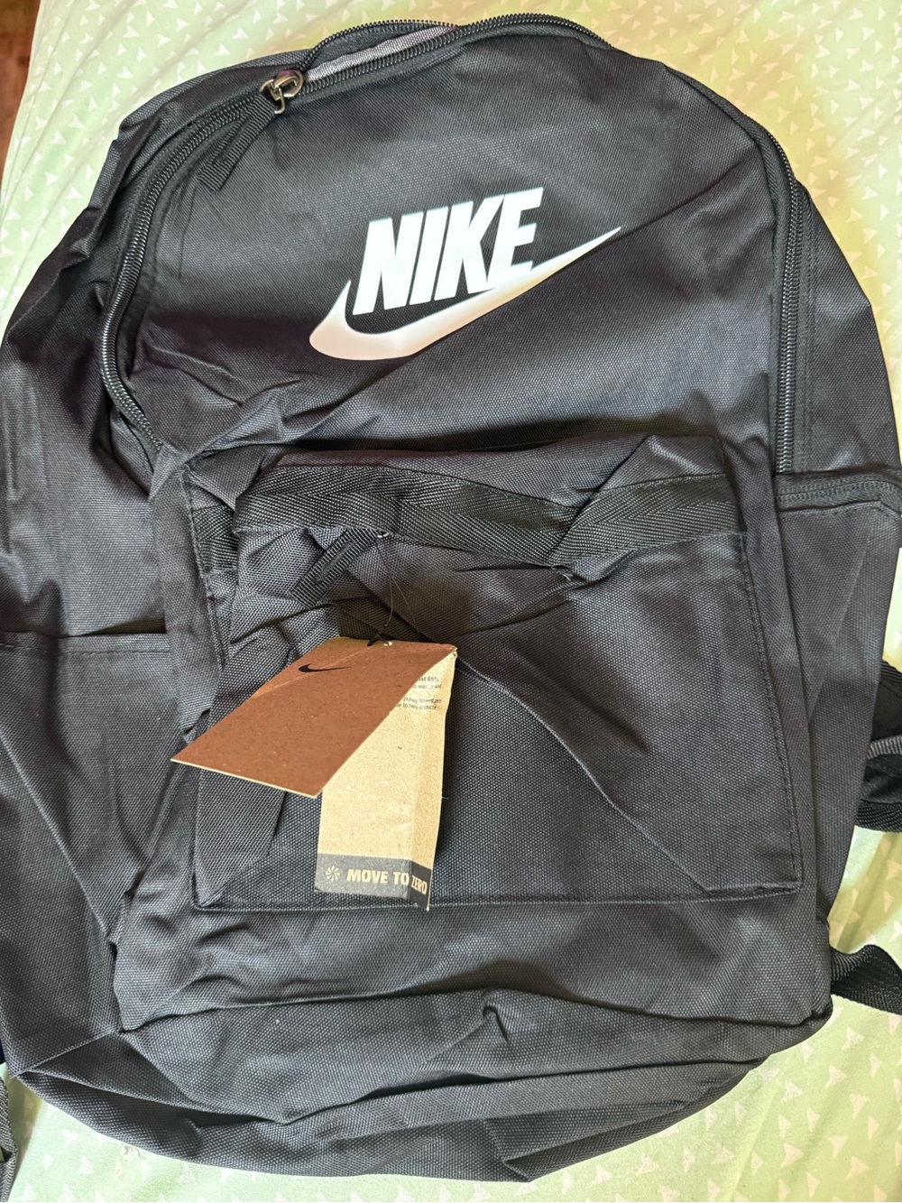 Nike Black Backpack with White Swoosh